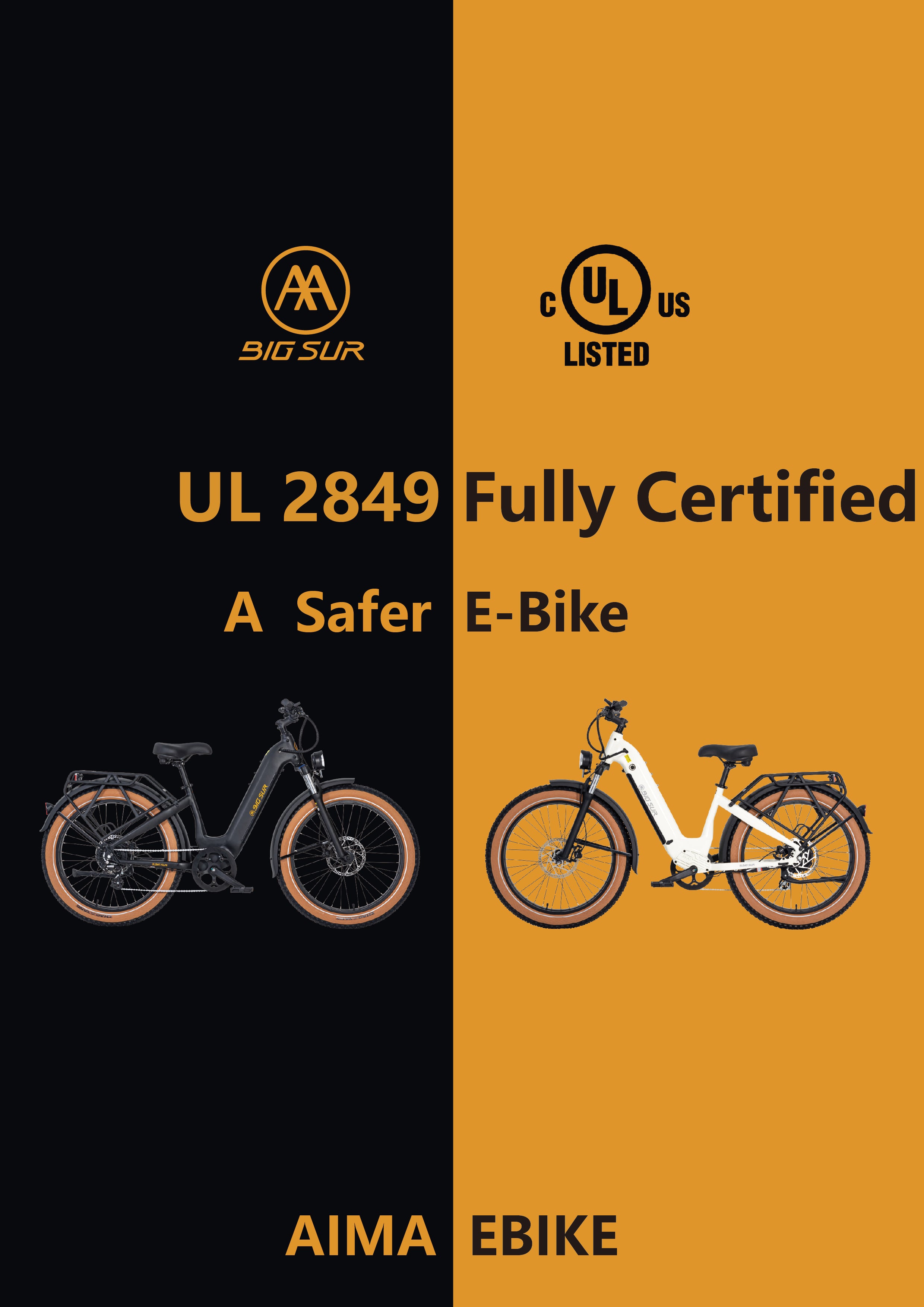 AIMA has all its e-bike models fully UL2849 Certified