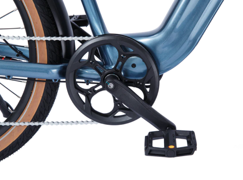 Close-up of a bicycle chain and gear system on a white background