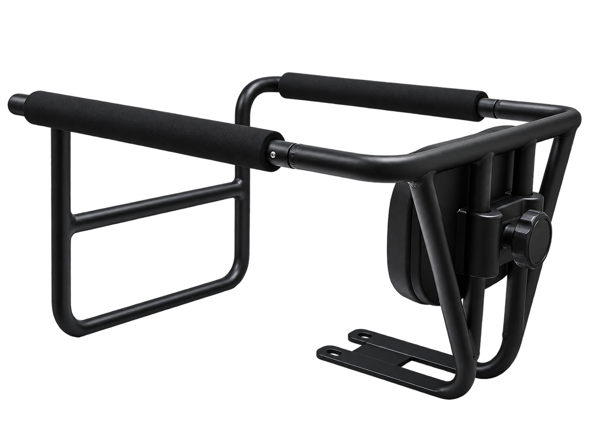 AIMA Big Sur U child carrier kit with black handrails, padded backrest and seat cushion for an electric bike.