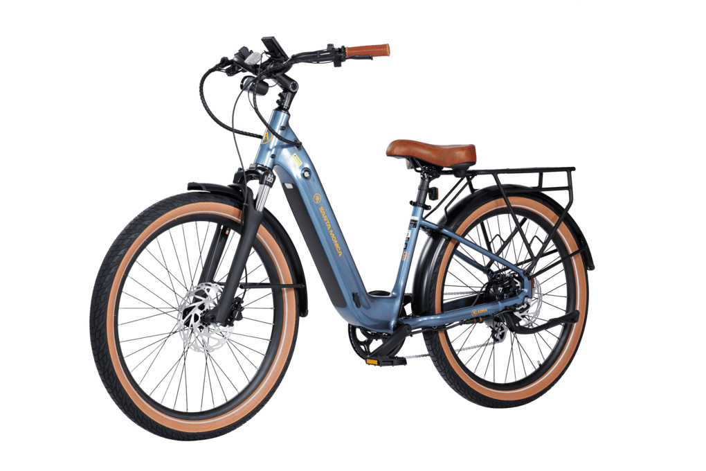 Santa-Monica-Ebike-Metallic-Blue-Back-Left