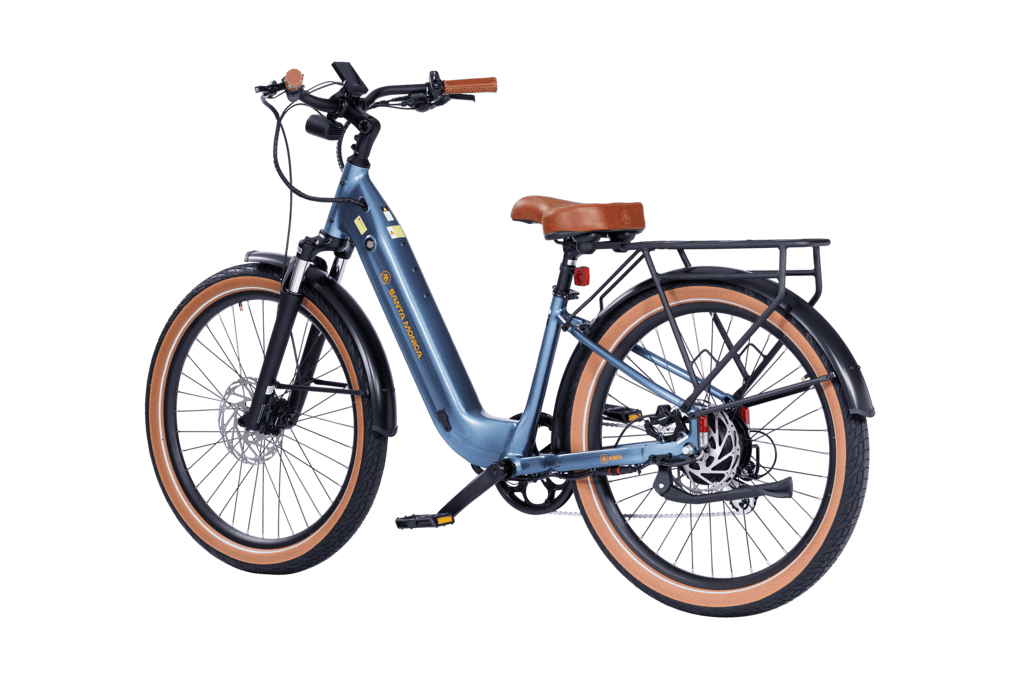 Santa-Monica-Ebike-Metallic-Blue-Front-Left