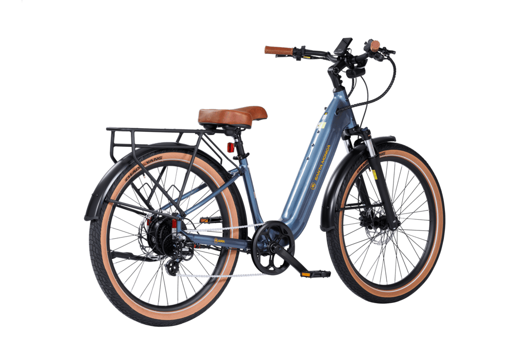 Santa-Monica-Ebike-Metallic-Blue-Front-Right